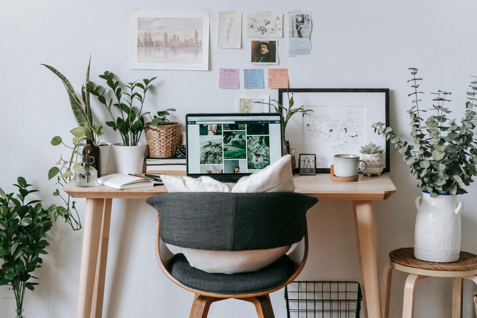 Home 1 Cozy workspace with plants and decor